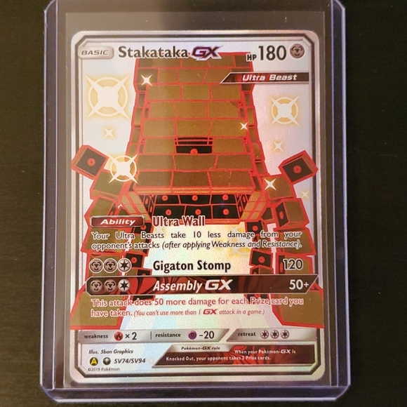 Pokemon | Other | Shiny Stakataka Gx Sv74sv94 Hidden Fates Nm | Poshmark